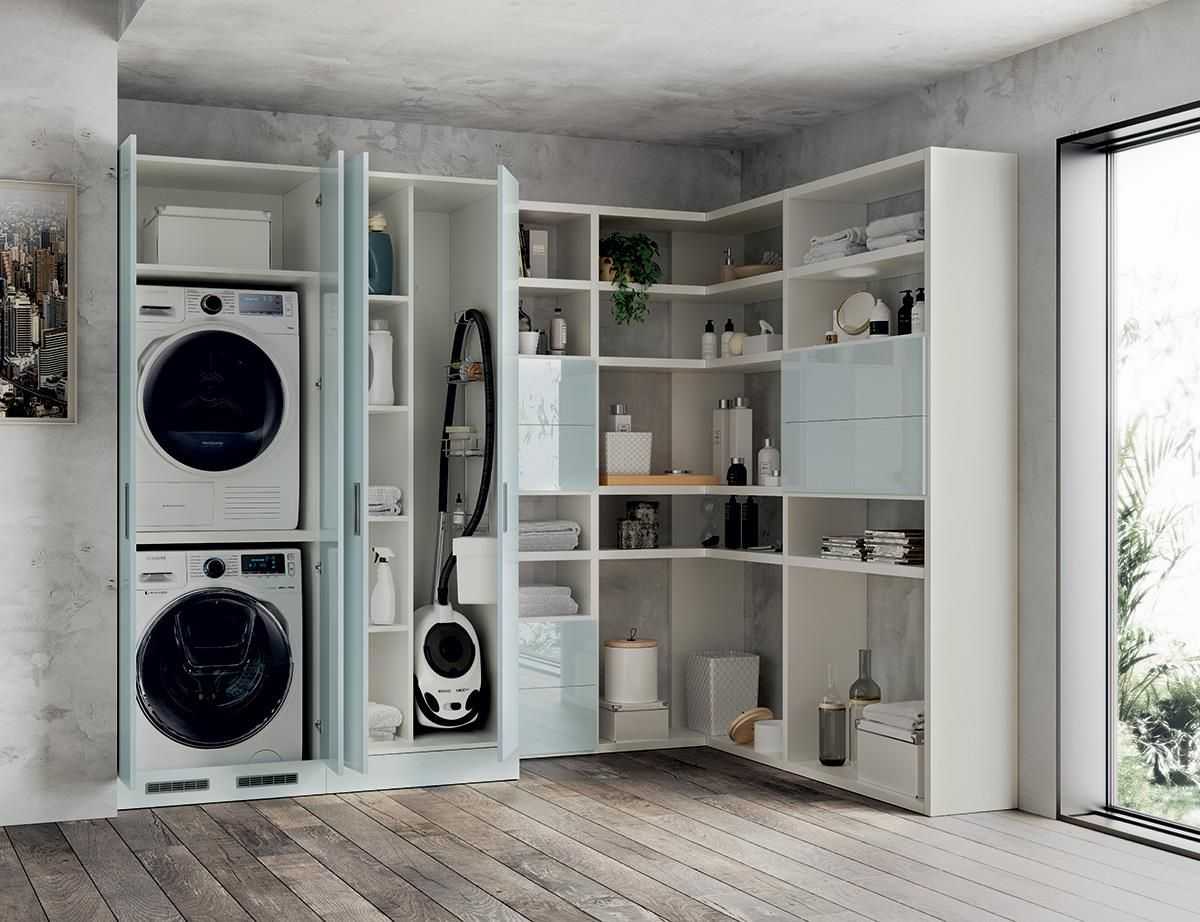 Дизайн ванной комнаты маленького размера со стиральной машиной - варианты размещения, стили