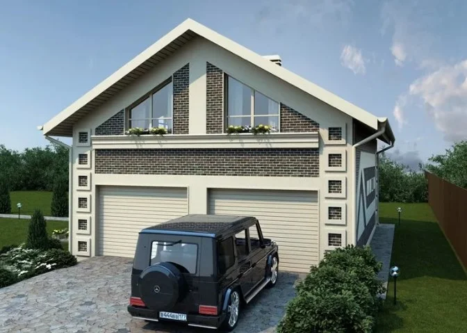 Проект гаража на 2 машины: размеры и чертежи каркасного оптимального гаража с хозблоком