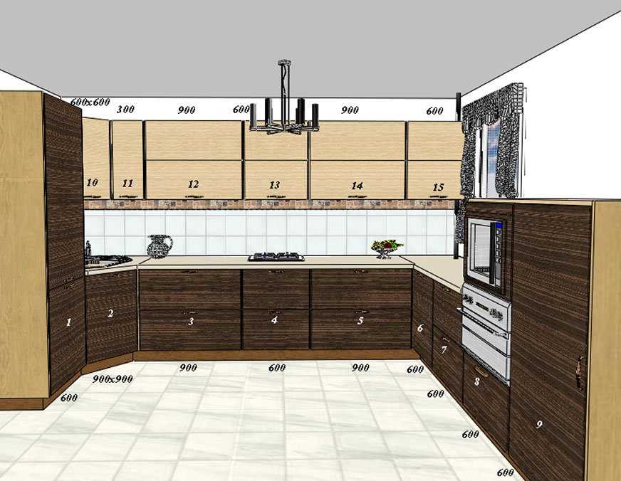 Кухня для дизайнера размер