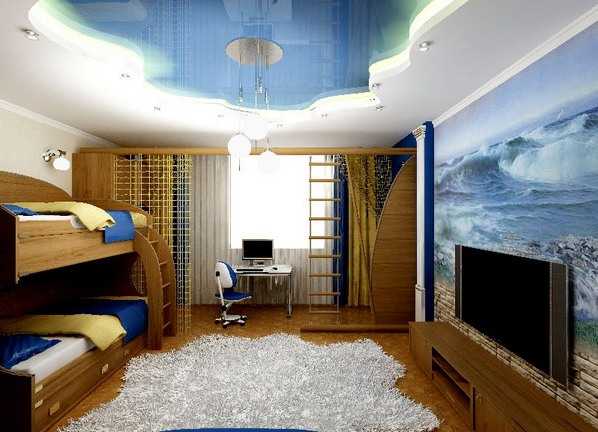 Потолок в детской комнате - варианты оформления потолка в детской
