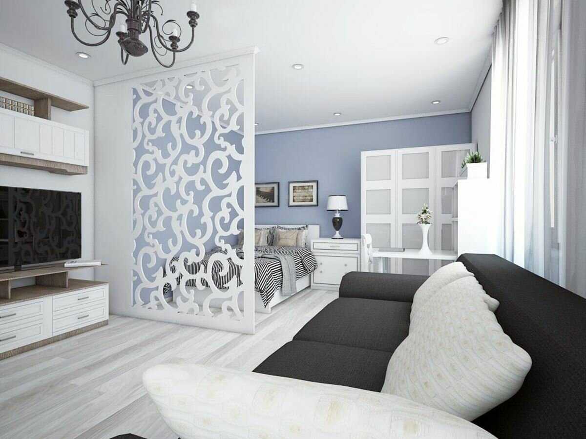 Дизайн однокомнатной квартиры 35 кв. м. — (120 фото)