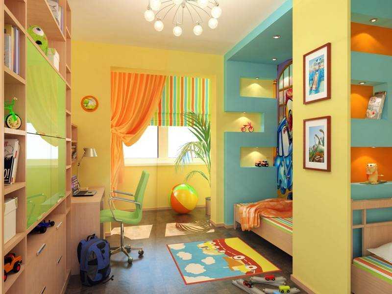 Дизайн для детской для двоих — мальчика и девочки: планировка комнаты | дизайн и фото