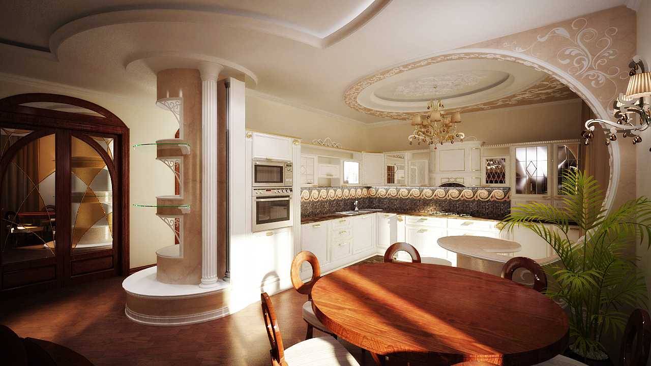 Арка между кухней и гостиной: фото красивого интерьера, варианты дизайна