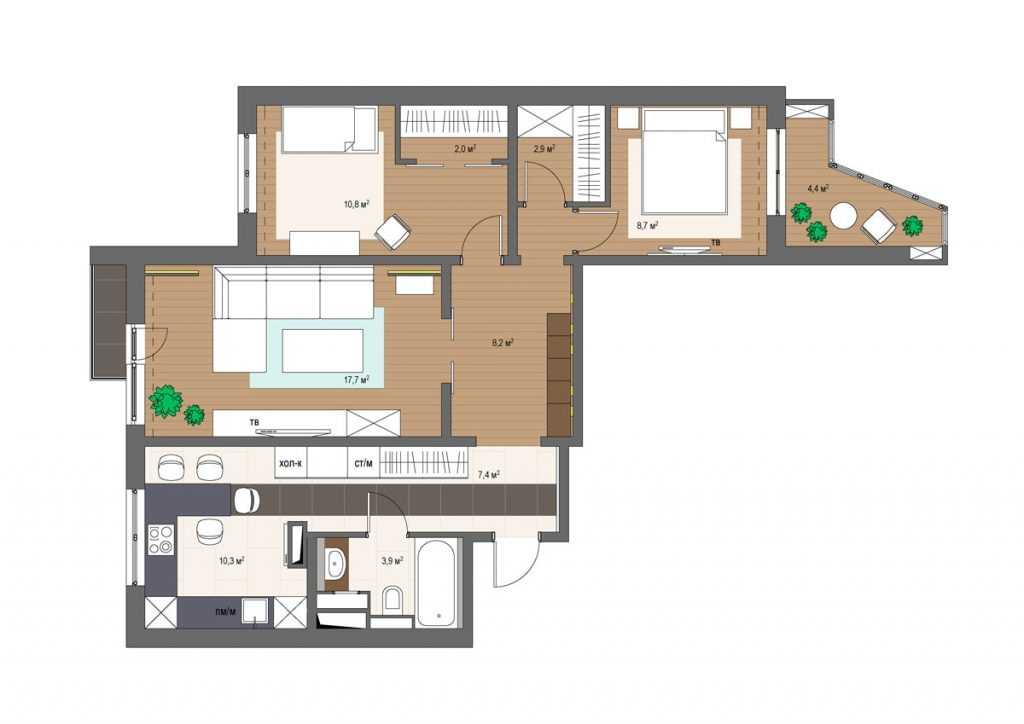 Планировка 3-х комнатной квартиры с планировкой + 160 фото