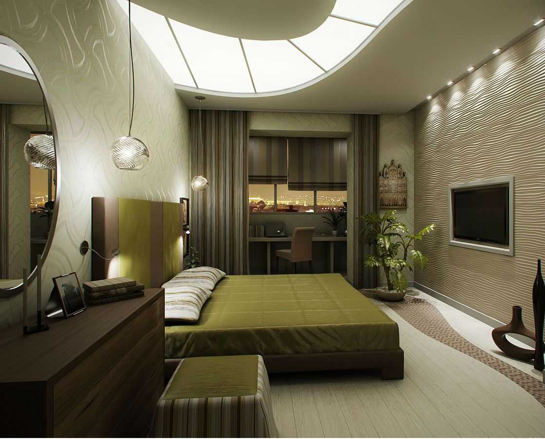 Дизайн спальни с диваном  рекомендации по оформлению маленькой комнаты Как выбрать кровать для сна и правильно разместить ее Подбираем стиль интерьера, фото