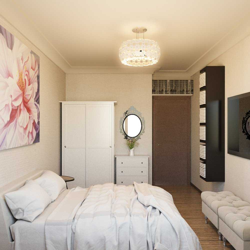 Спальня 9 кв. м.: фото идеи планировки в хрущевке и маленькой квартире