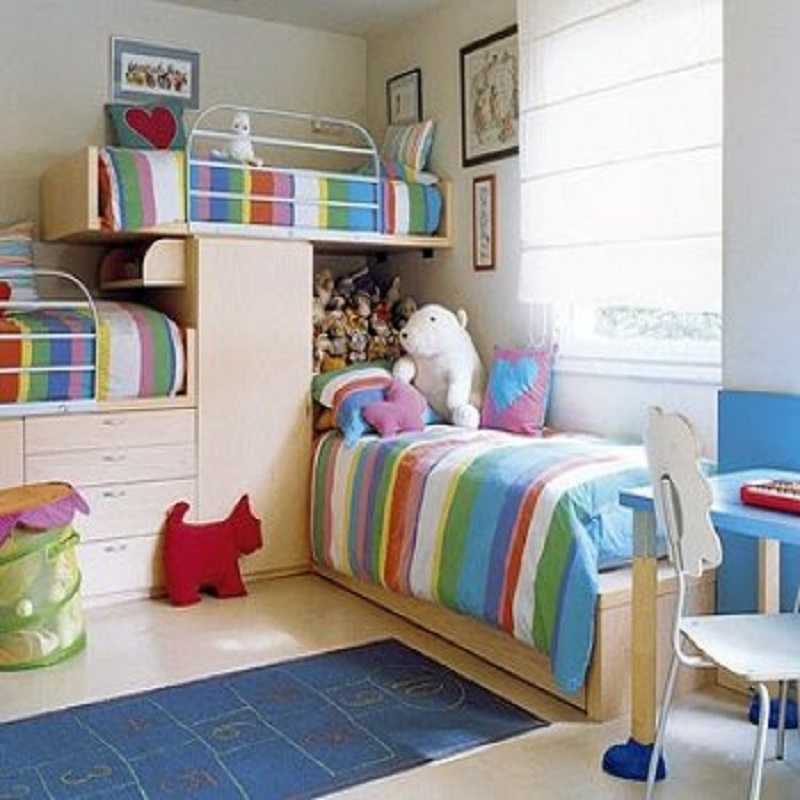 Как обустроить детскую комнату для троих детей - 35 фото-идей