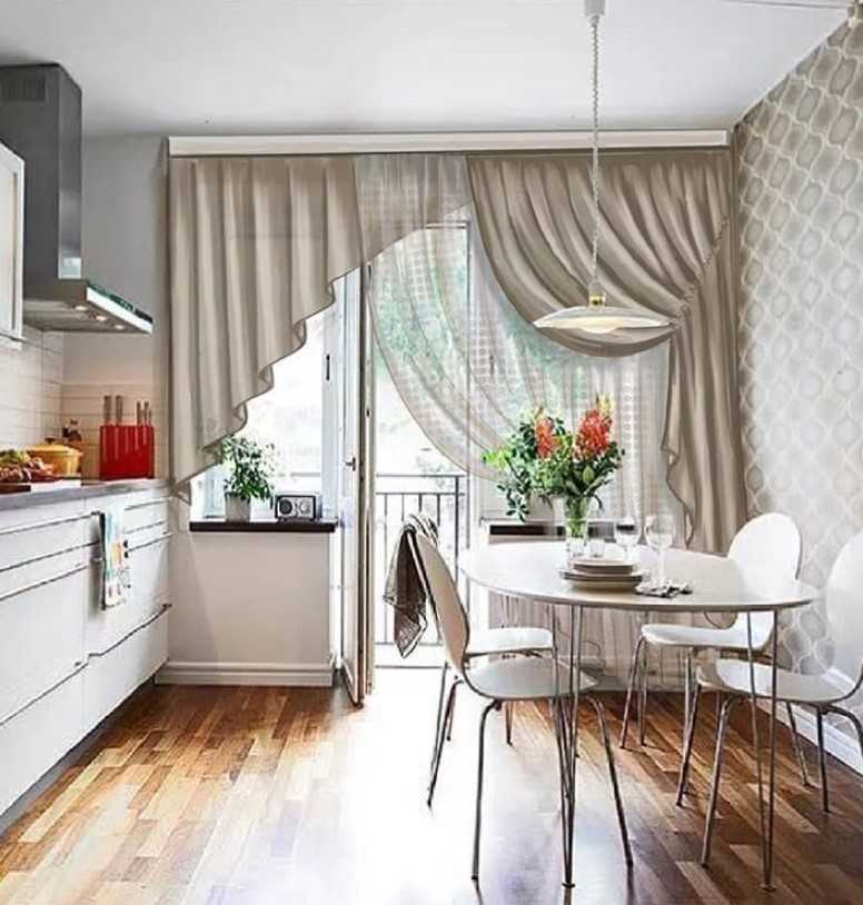Стильные шторы на кухню — 2021, дизайнерские варианты