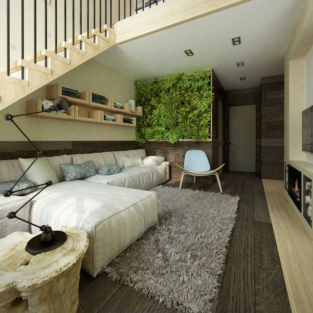 Экостиль в интерьере квартиры с фото: дизайн гостиной, спальни и кухни в современном стиле эко своими руками