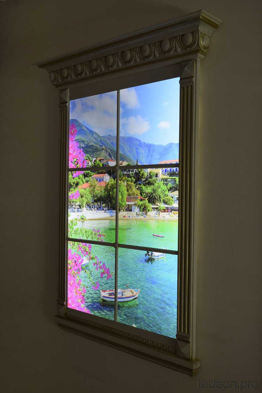 Фальш окно с подсветкой: декоративная имитация в интерьере
 - 25 фото