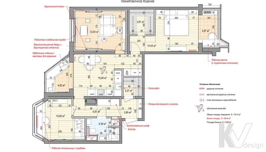 Перепланировка трехкомнатной квартиры  особенности и как создать комфортное пространство Основные серии трешек П3, П44 т и другие Типовые перепланировки 3 х комнатных квартир и их особенности для панельных домов 5, 9 и 12 этажей