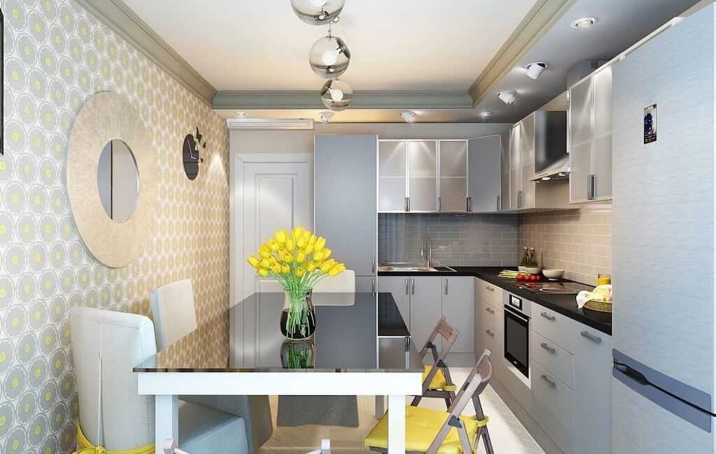 Дизайн кухни 9 кв м с балконом Основные принципы при планировке кухонного пространства Какой стиль можно выбрать Как сделать кухню удобной правильная расстановка техники и мебели