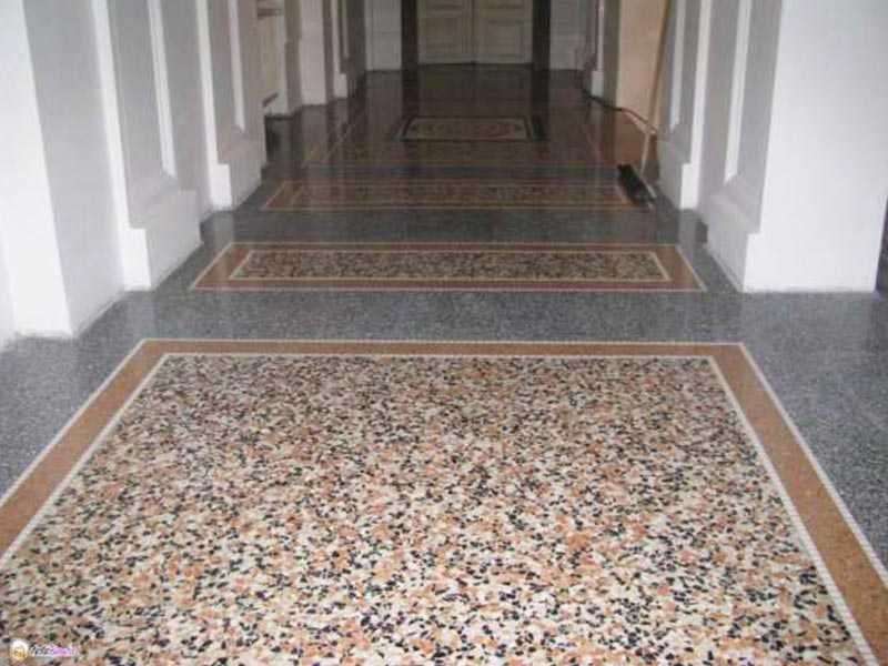 Мозаичный бетон: полы, покрытие