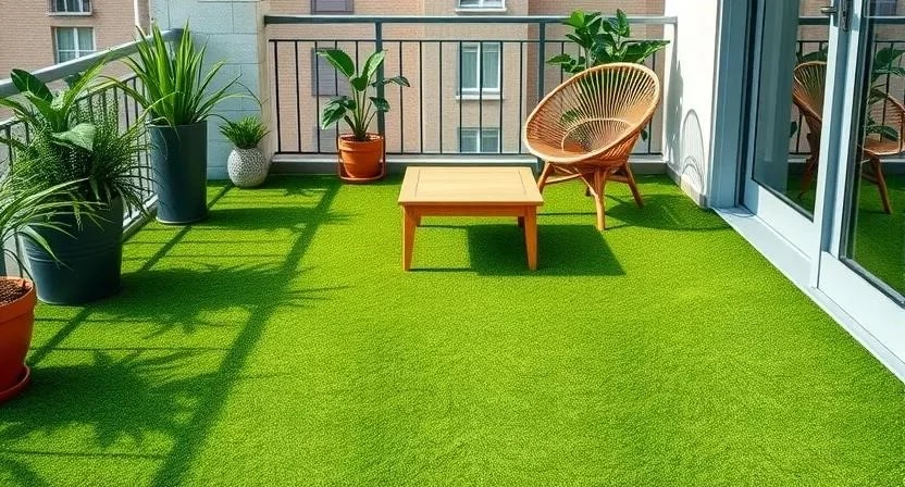 Искусственный газон на балконе: выбор и монтаж