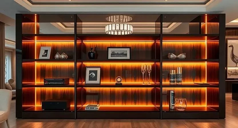 Стеллажи вместо перегородок: легкое зонирование интерьера