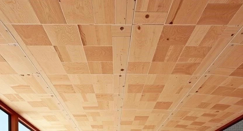 Потолок из фанеры и ОСП в стиле лофт
