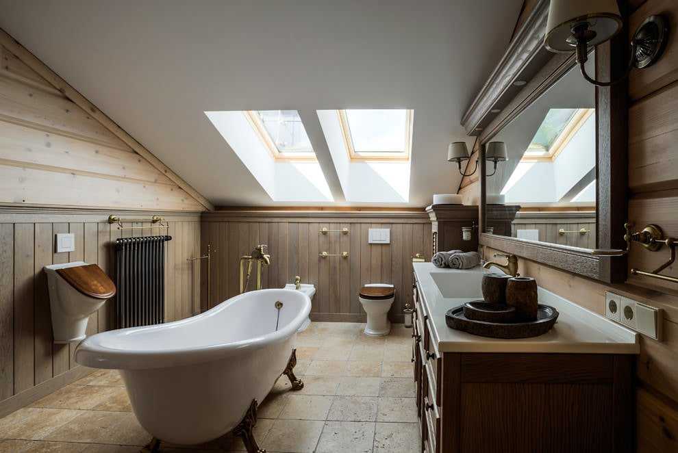 Дизайн ванной на мансарде особенности офорления интерьера комнаты, лучшие стилевые решения, правильный выбор мебели и сантехники