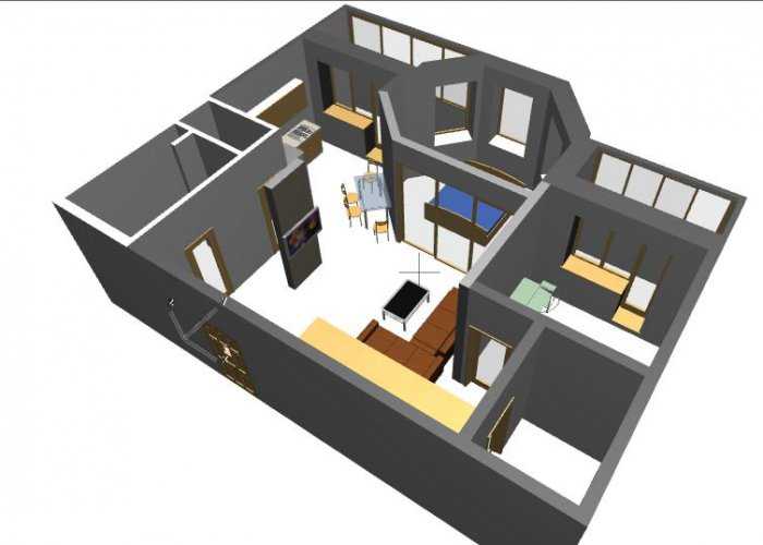 Идеи перепланировки двухкомнатной квартиры в трехкомнатную.