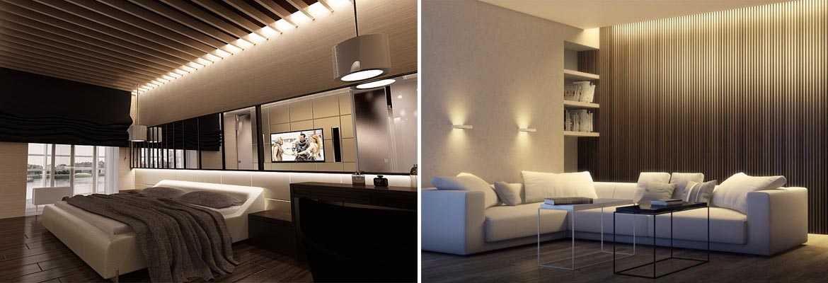 Потолочный плинтус с подсветкой: контурная подсветка светодиодной лентой под плинтусом, карниз на потолке, багет с подсветкой
