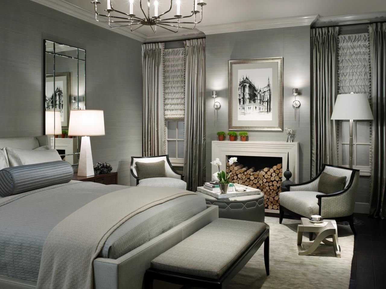 Розовая спальня особенности применения, цвет в ряде дизайнерских приемов Сочетание с оттенками зеленым, коричневым, голубым, белым, серым и сиреневым Выбор мебели и штор в спальную комнату