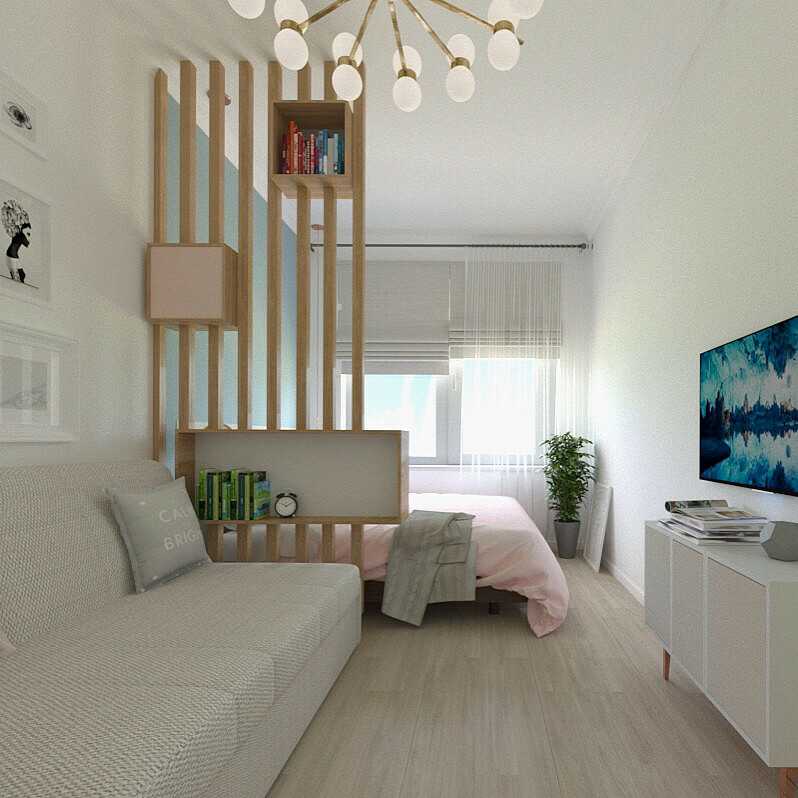Дизайн длинной узкой гостиной в современном стиле с фото