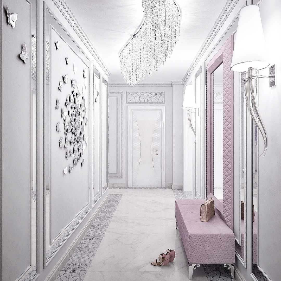 Дизайн коридора в квартире с комбинированными обоями реальные фото интерьеров Популярные варианты в 2019 году Выбираем комбинированные обои в зависимости от стилистики и размера прихожей