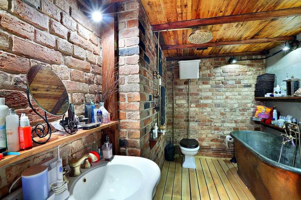 Ванная комната в стиле лофт для дома и квартиры