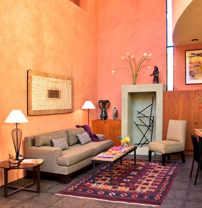 Персиковый цвет в интерьере: сочетание с другими цветами и стилевые решения