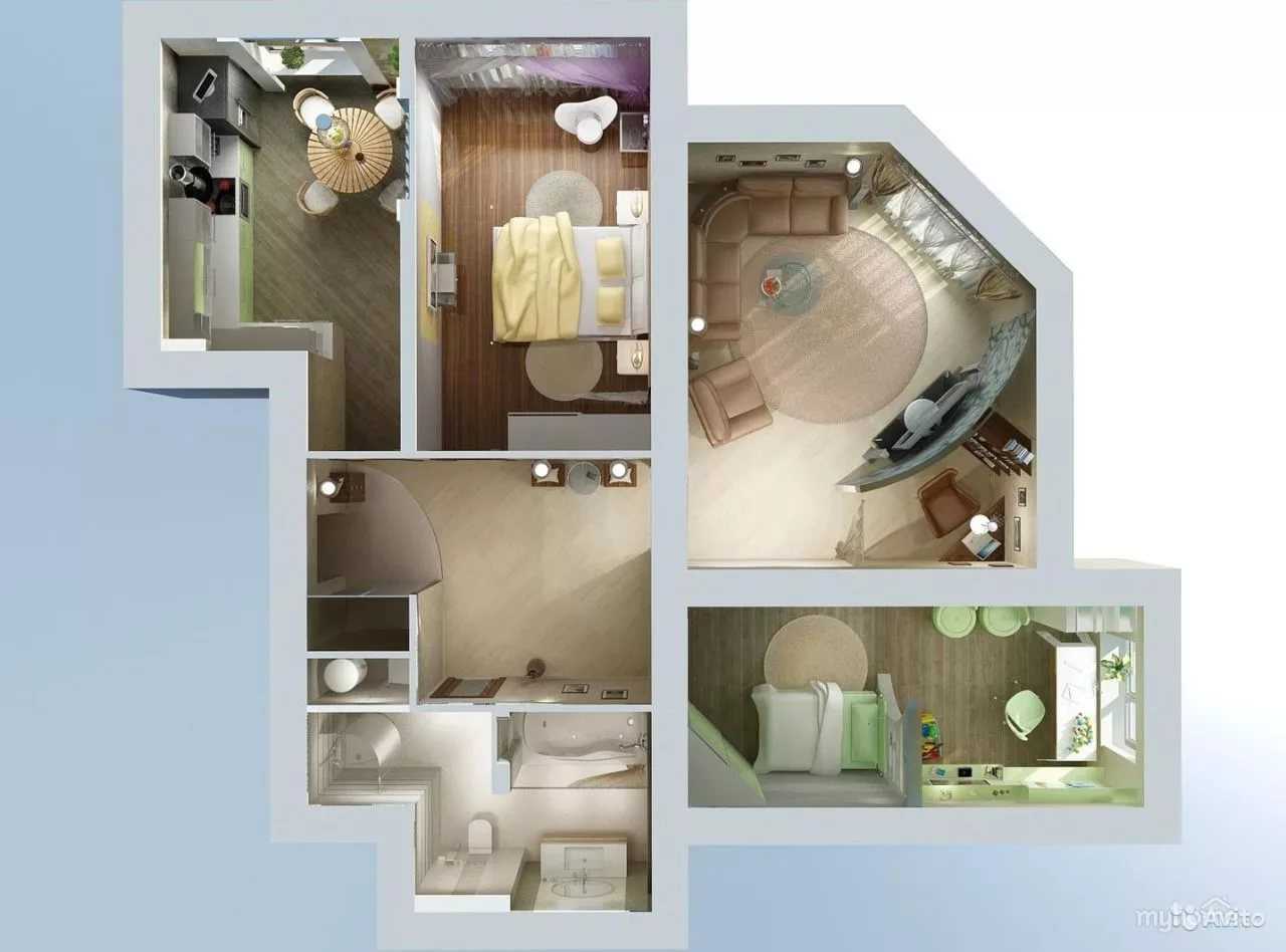 75 оригинальных вариантов дизайна 3-х комнатной квартиры в фото