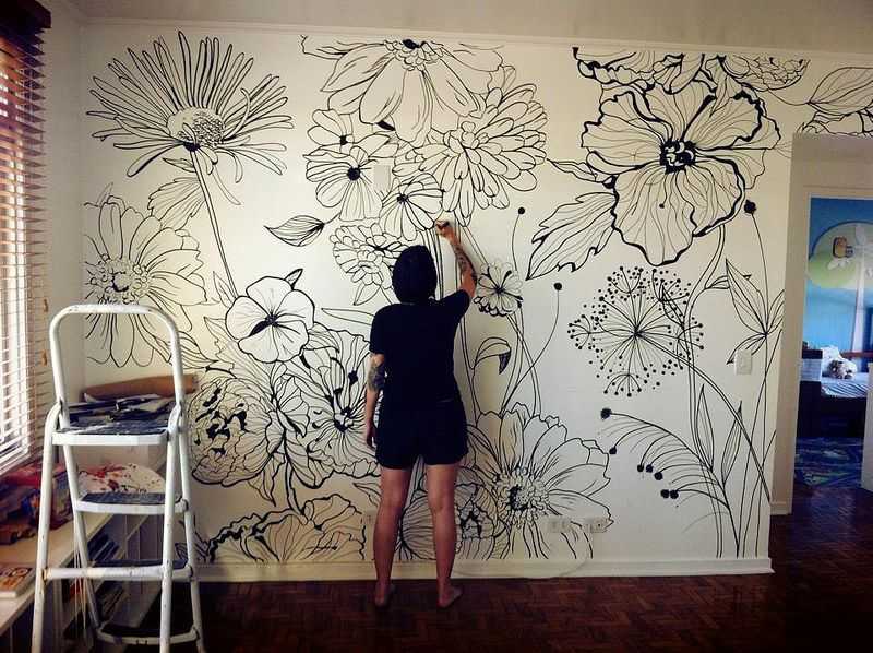Домашние граффити: 8 творческих идей для росписи стен своими руками - all4decor