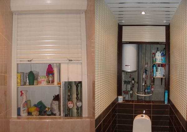 Как закрыть трубы в ванной и туалете с помощью жалюзи: фото с примерами