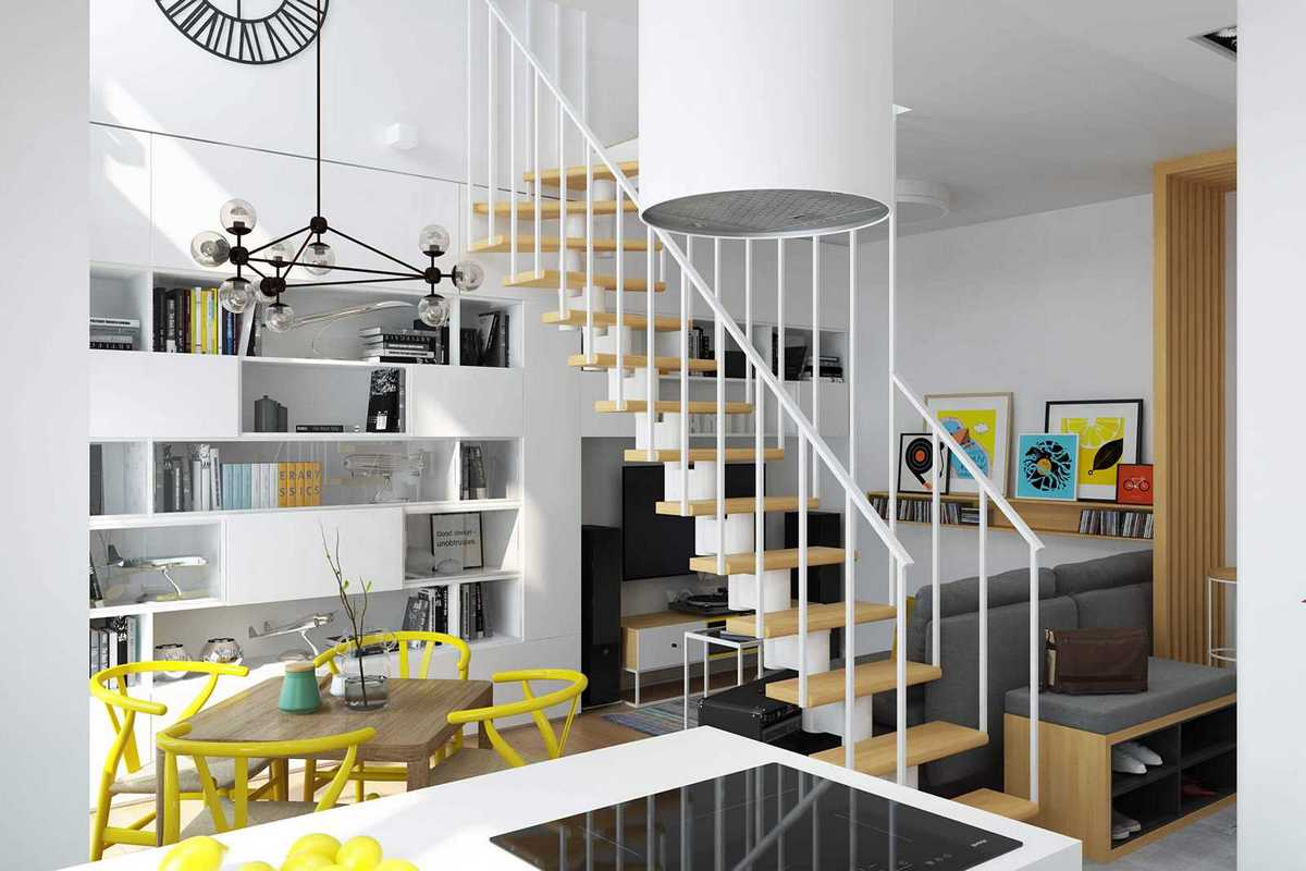 Двухуровневые квартиры - идеи создания уникального интерьера (110 фото)