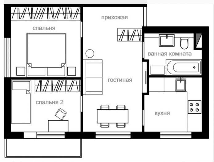 Перепланировка трехкомнатной квартиры в панельном доме (трёшка, 3-ёх) - в 2021 году, согласование проекта, пространство, план ремонта, вариант