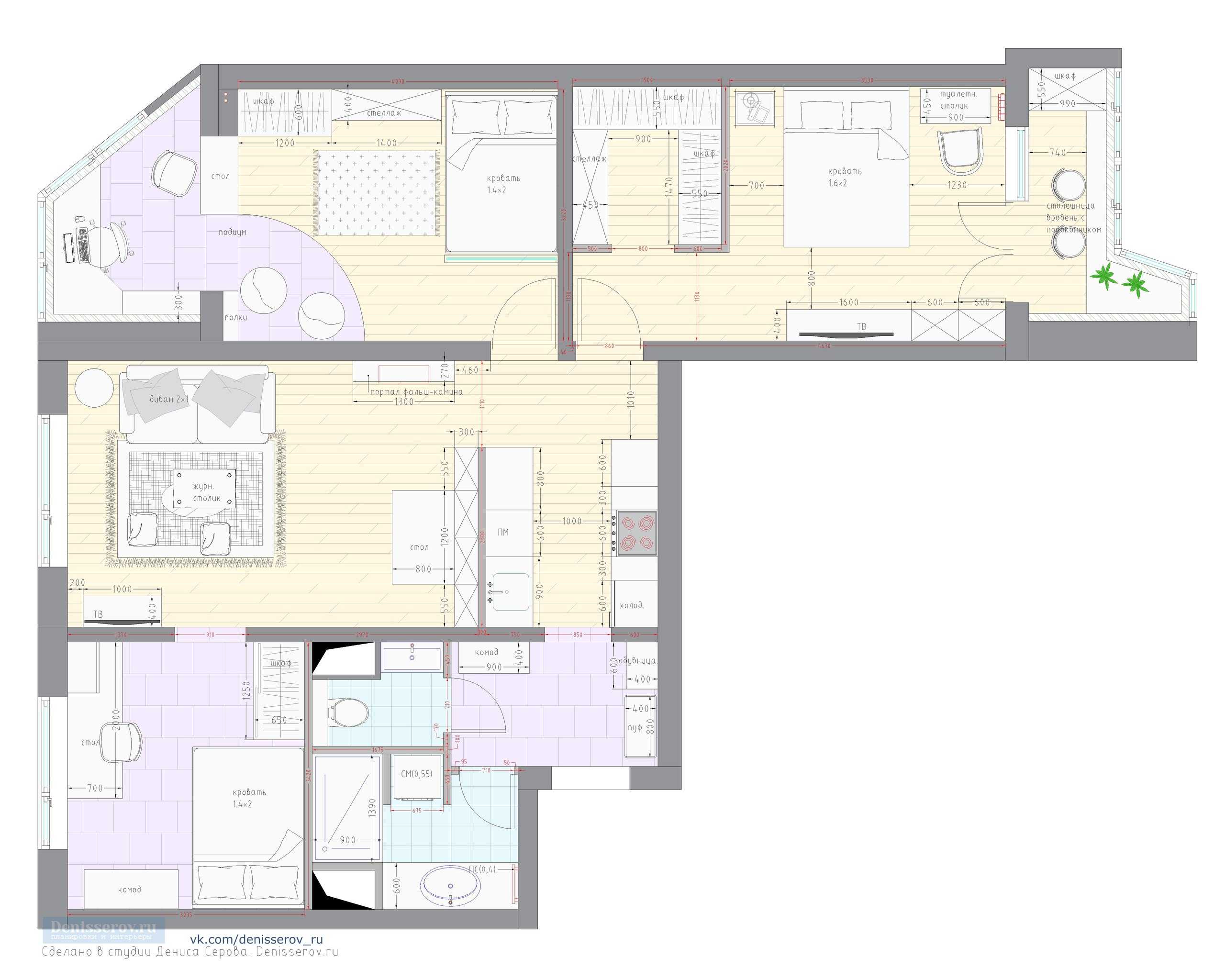 (+47 фото) схемы и фото планировки квартир ii 57 серии с размерами удачные решения