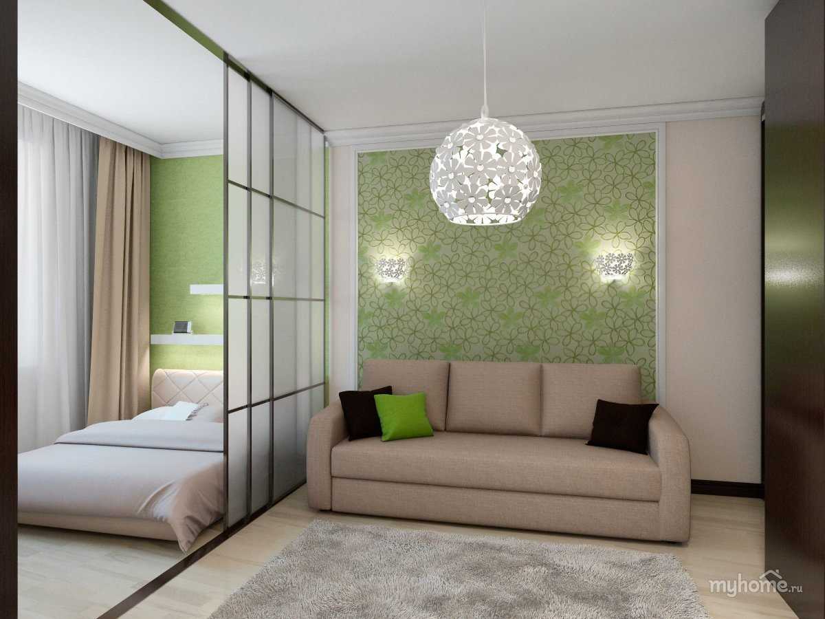 Спальня – гостиная в интерьере современной квартиры