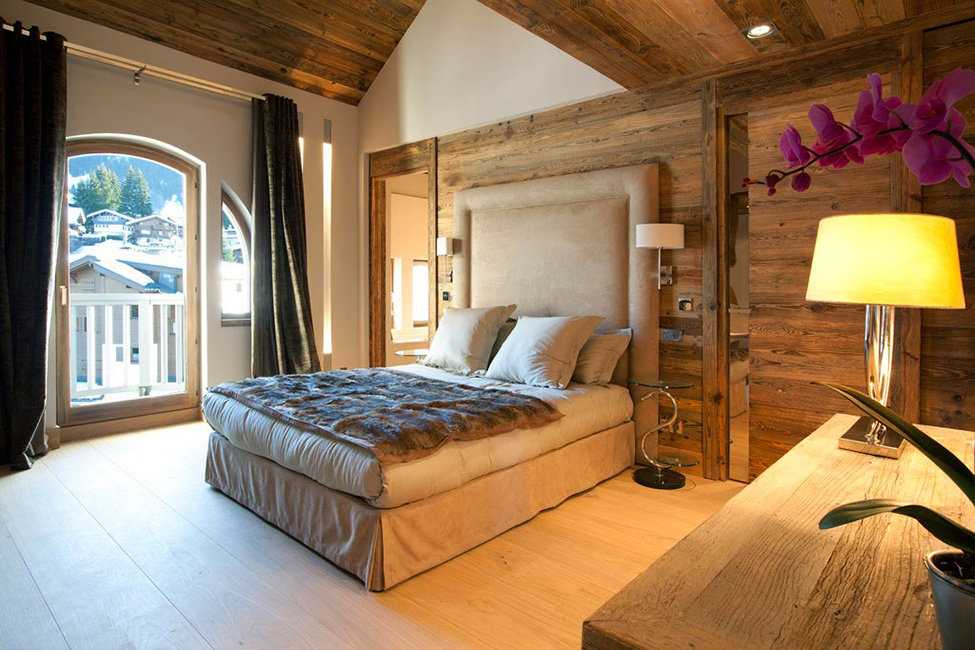 28 вариантов спален в стиле шале