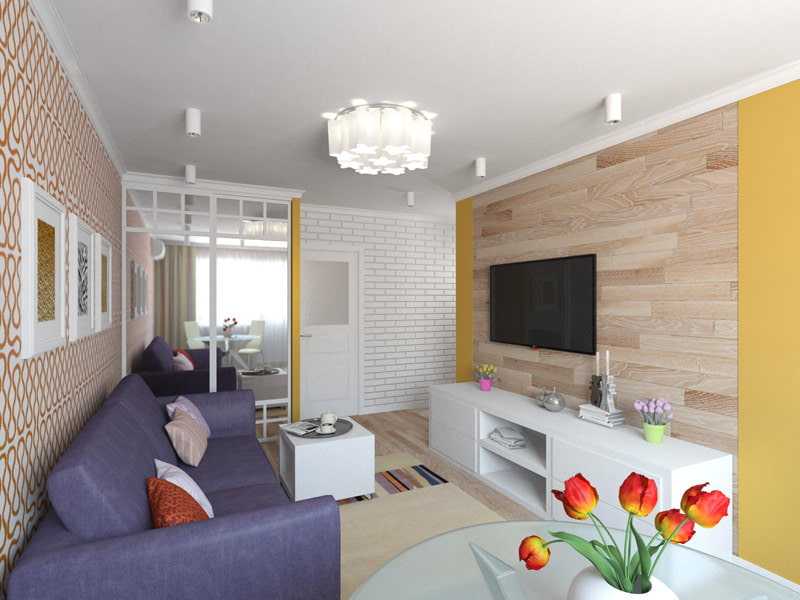 Дизайн двухкомнатной квартиры 44 кв м  особенности планировки, тенденции в выборе цветовой гаммы и мебели для интерьера с фото Популярные стили и варианты оформления в однокомнатной квартире Подходящие решения для семейной пары с ребенком