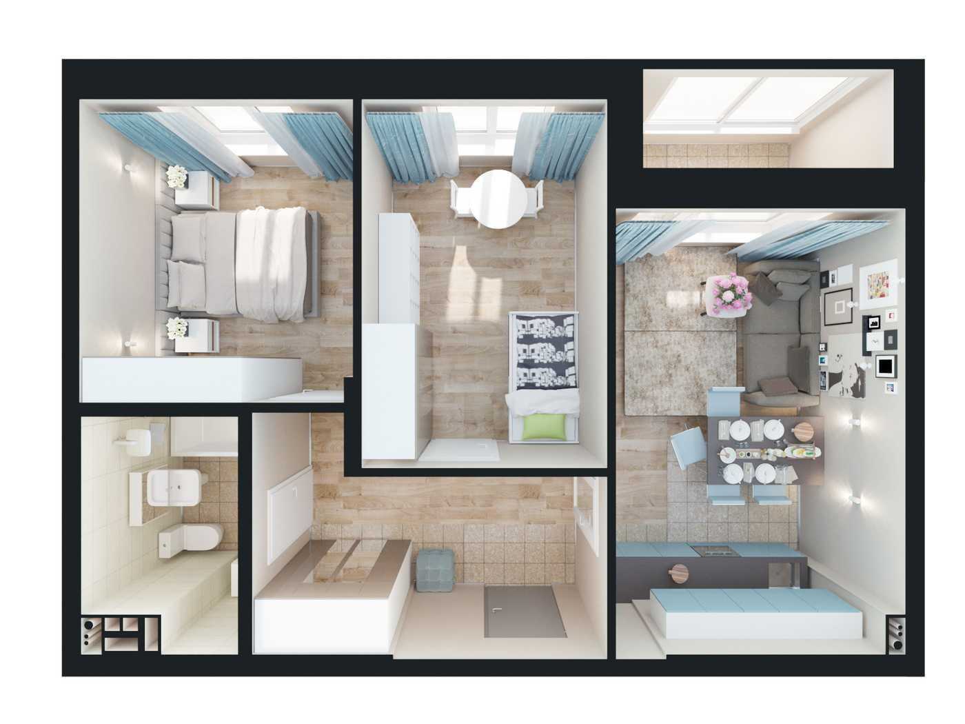 Дизайн двухкомнатной квартиры 50 кв. м. фото интерьеров и планировочных решений – ваш надёжный дом