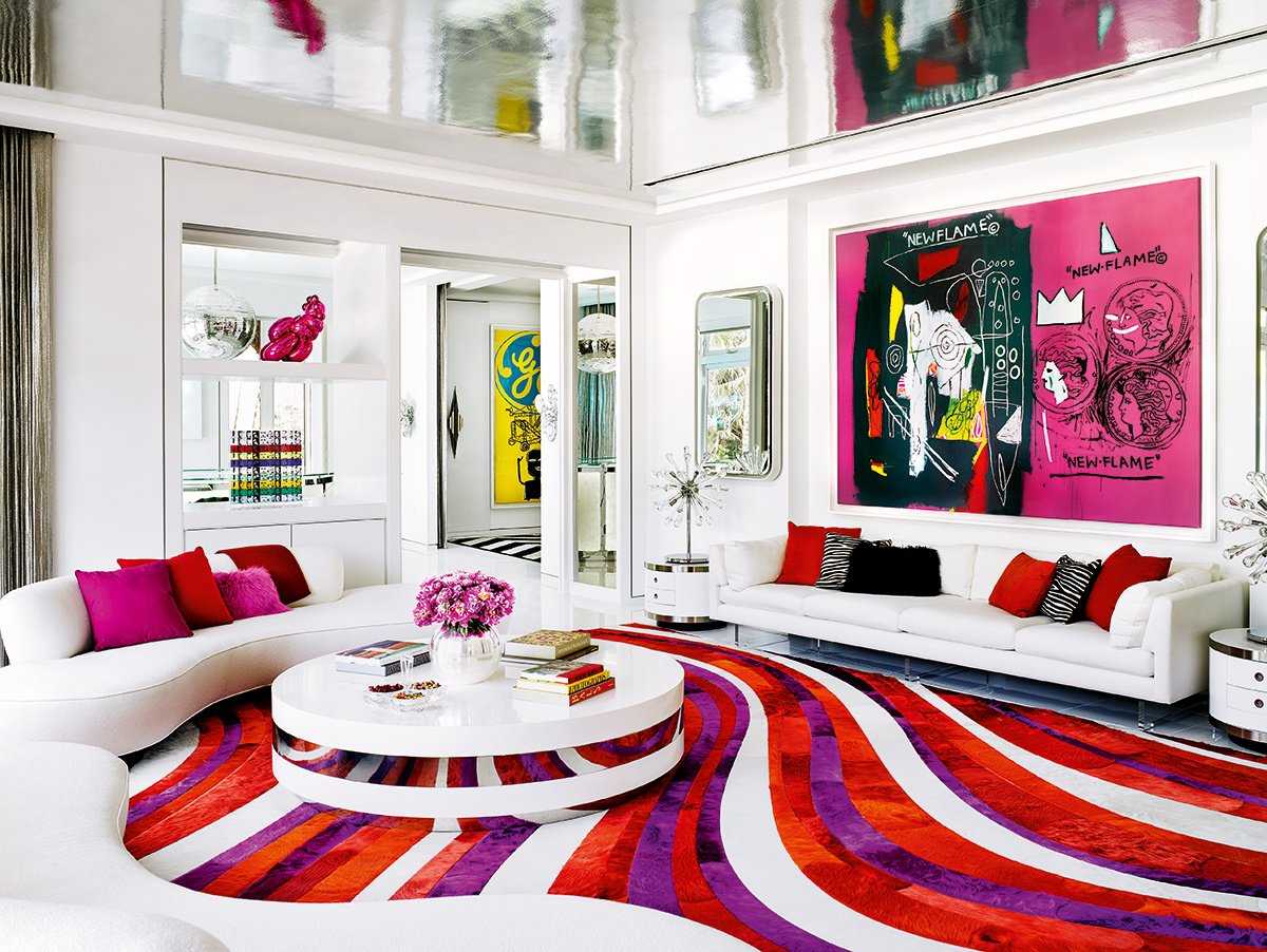 Любите современный стиль интерьеров Представляем вашем вниманию 30 красивых современных гостиных с ярким цветом стен на любой вкус