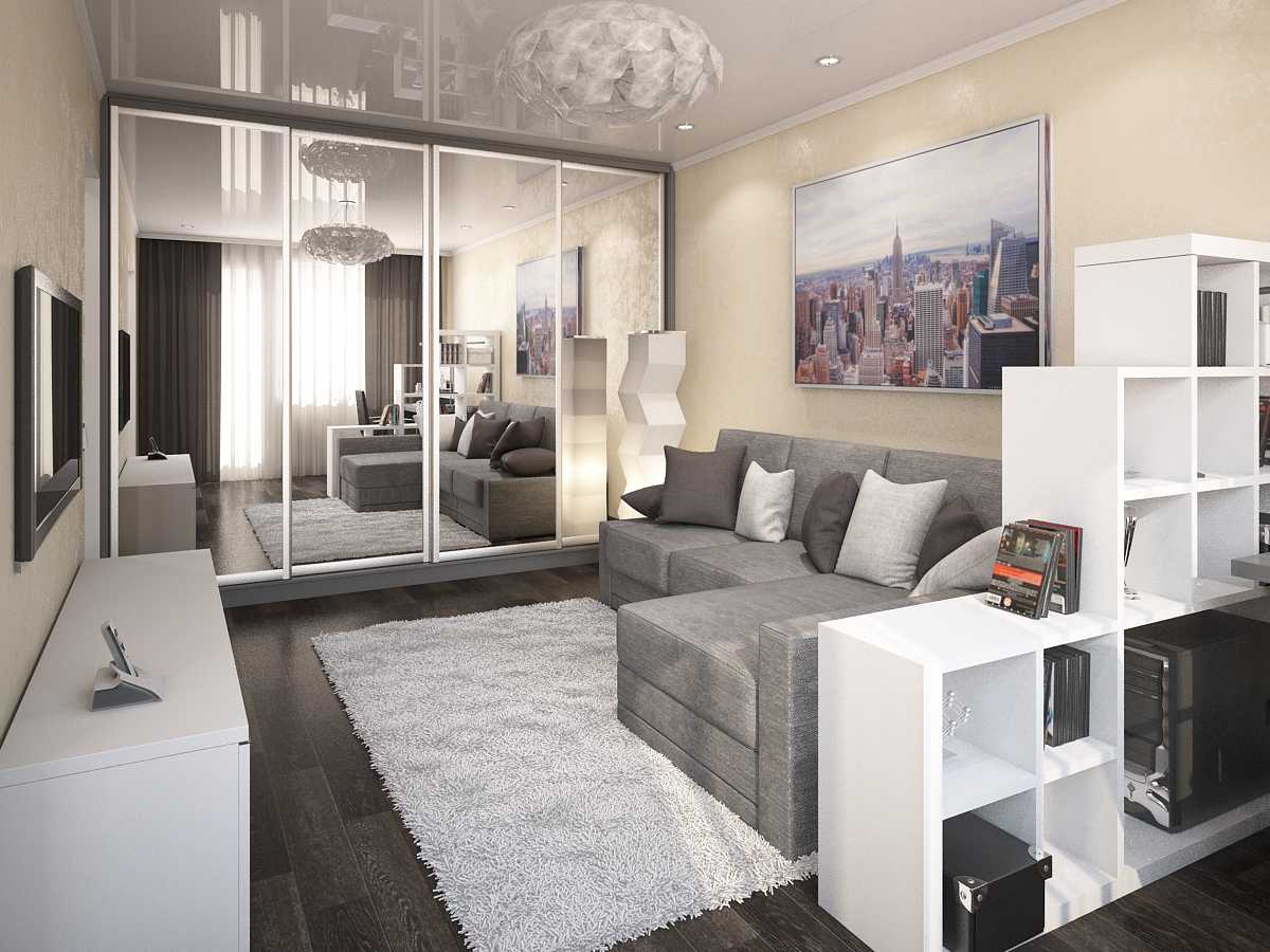 Дизайн комнаты в однокомнатной квартире 16 кв м  креативные идеи по обустройству, объединение гостиной с другими комнатами, основные правила зонирования Примеры использования стилей интерьера Выбор мебели и освещения для помещений