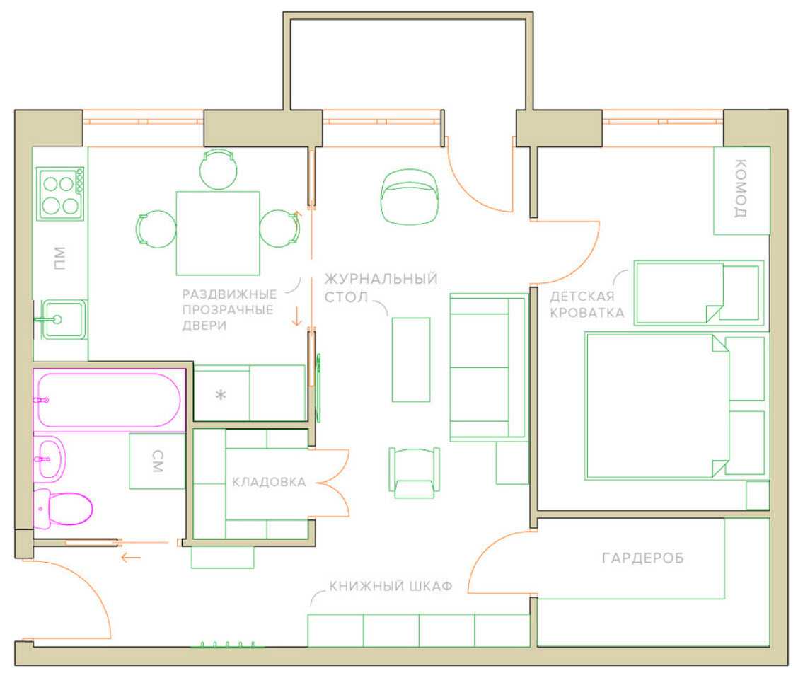 Планировка 3 комнатная хрущевка  что нужно, при согласовании переделки Основные особенности перепланировки трехкомнатной квартиры в панельном и кирпичном доме разной площади На чем сделать акцент, варианты создания дизайна и стиля интерьера