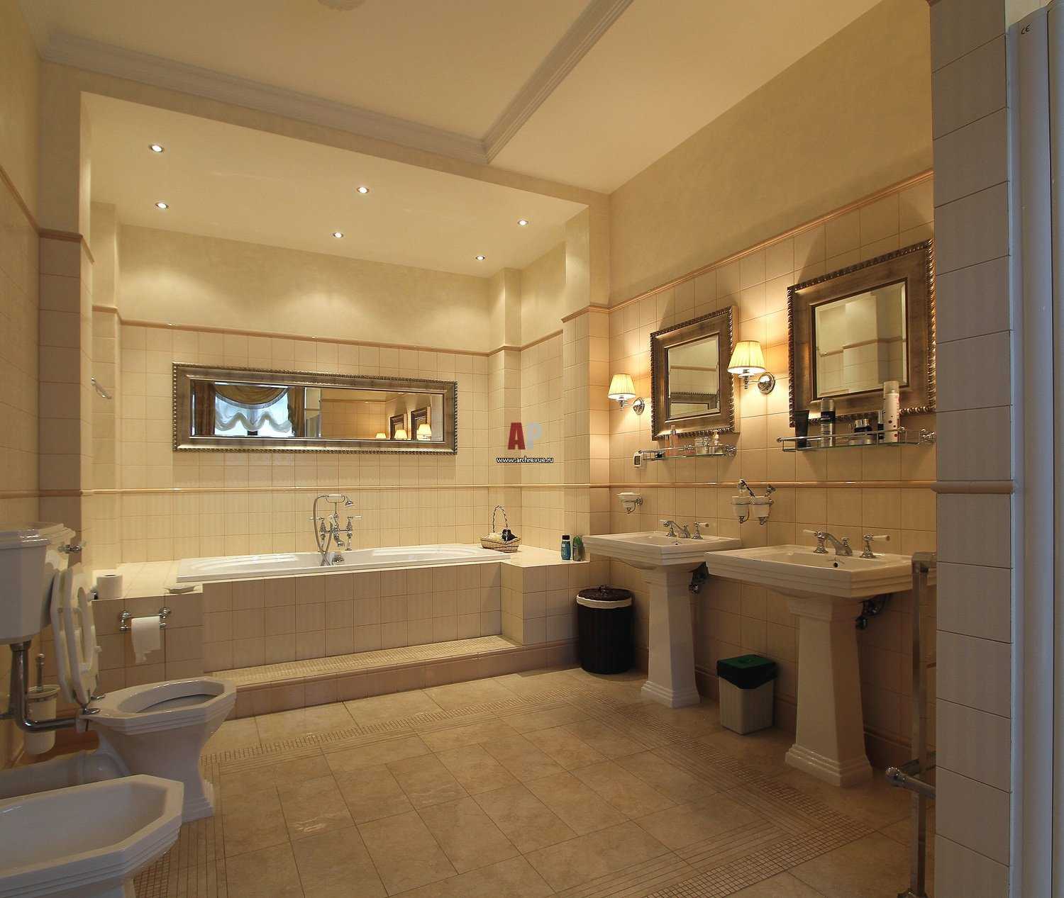 Ванная в частном доме - изумительный и стильный дизайн в современном стиле (95 фото)