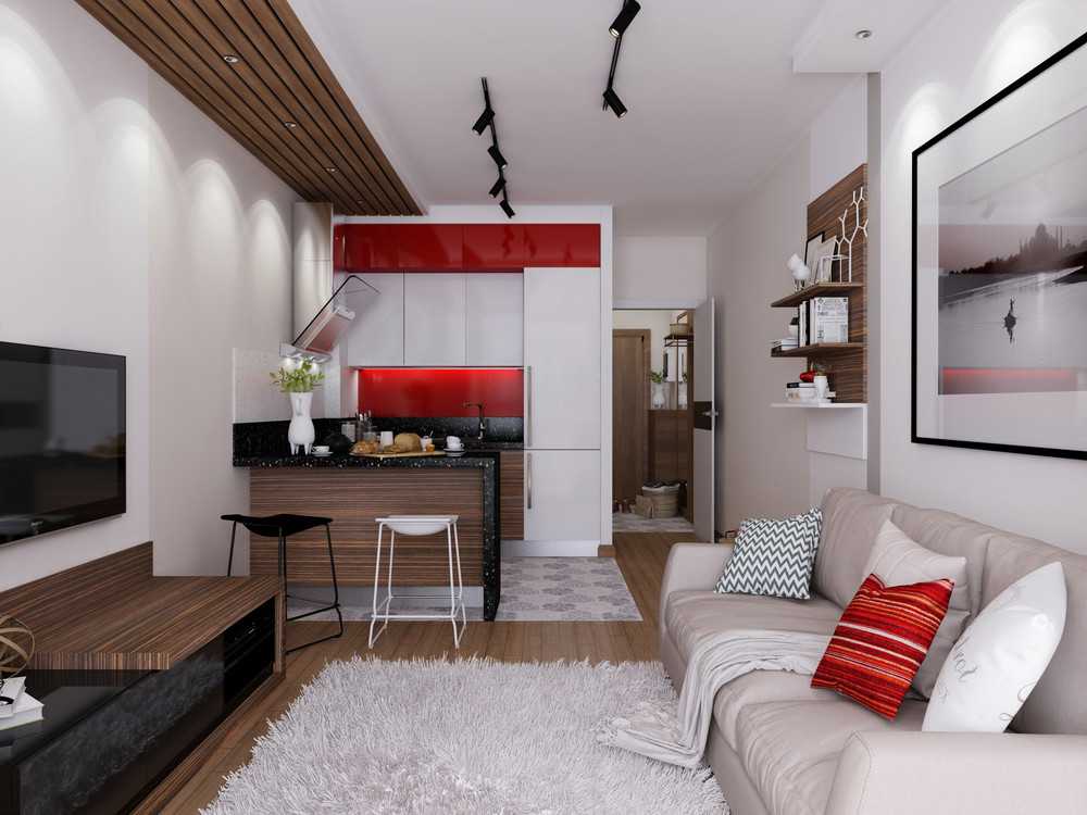 Дизайн однокомнатной квартиры. 100 фото интерьера однокомнатных квартир