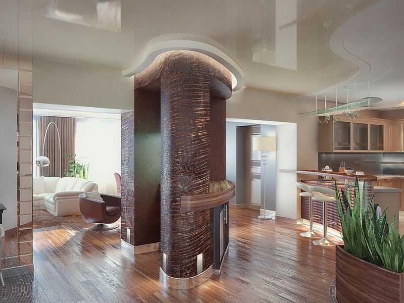 6 советов по оформлению колонн в интерьере квартиры: материалы, дизайн, фото | строительный блог вити петрова