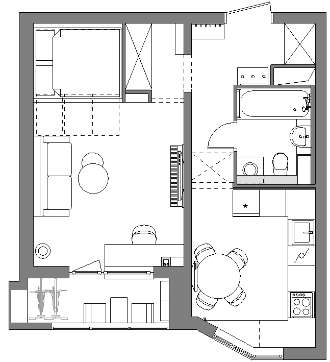 Планировка квартиры п44: обзор готовых решений, примеры красивого дизайна, зонирование, обустройство