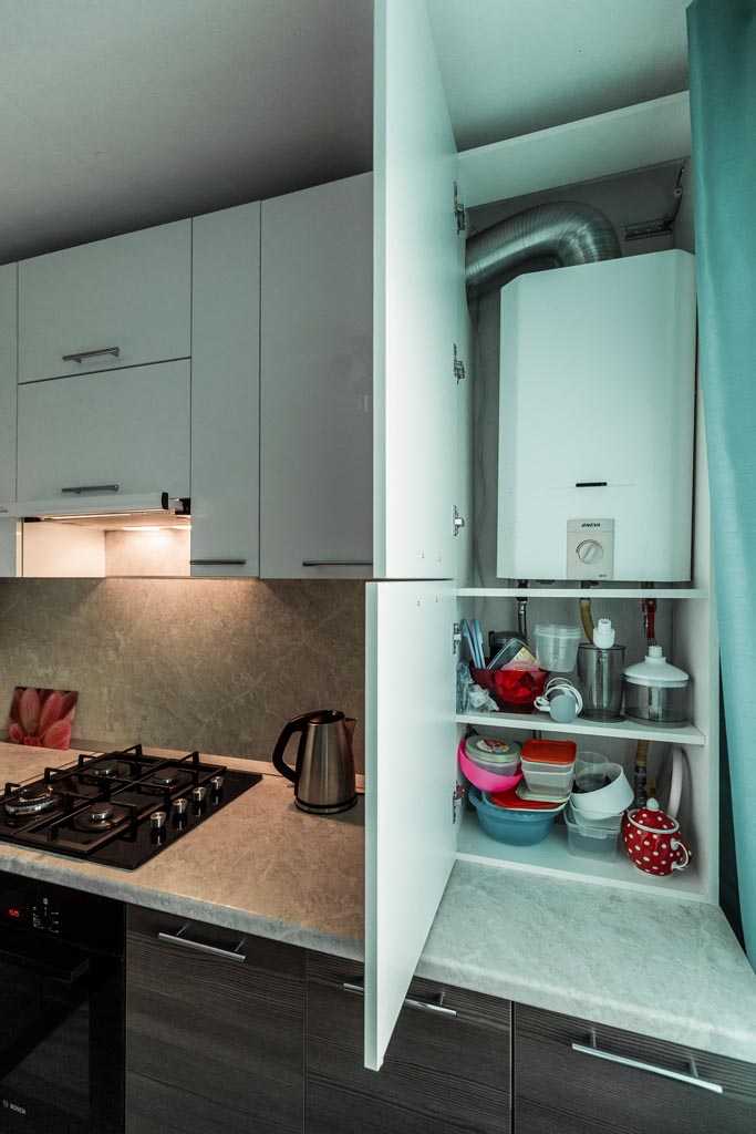 Кухни с котлом индивидуального отопления: фото дизайна интерьера