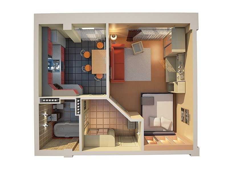 Дизайн квартиры 30 кв.м. - 80 фото интерьеров после ремонта, красивые идеи