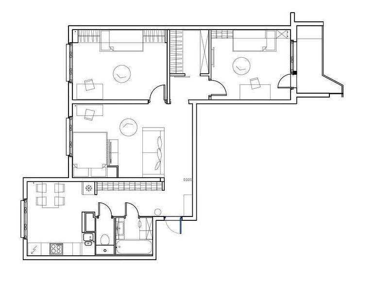 Типовые планировки квартир п-44т, все о серии дома п-44т
