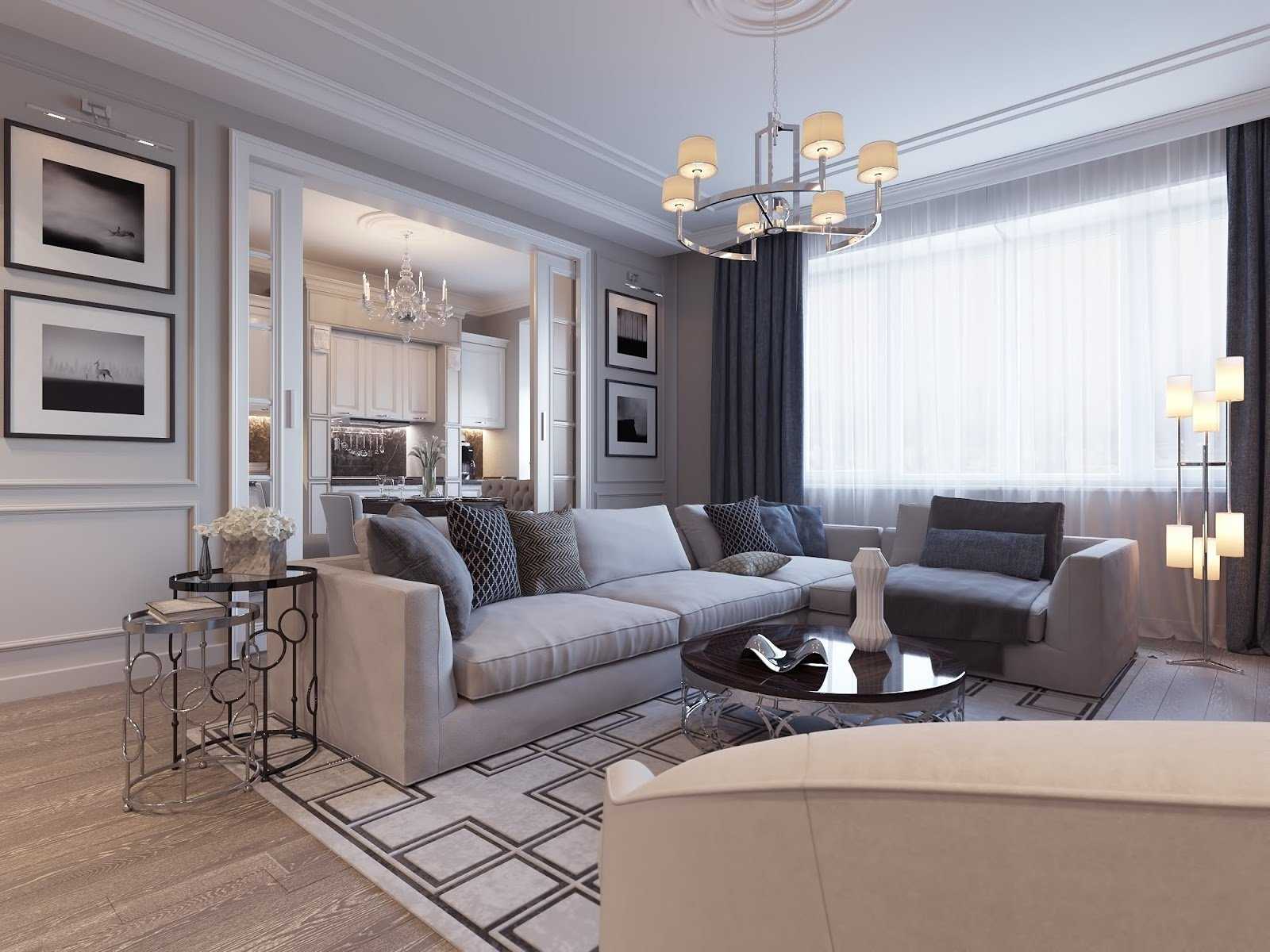 5 особенностей гостиной в стиле неоклассика: описание, дизайн, диваны, интерьер (15 фото)