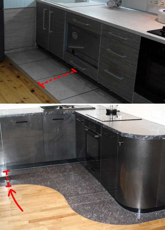 Пол на кухне [гайд по выбору +86 фото] - ламинат vs плитка + стыки